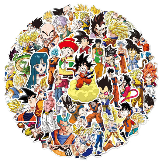 Cartoon Stickers Dragon Ball Super Anime for Kids 50pcs Japanese Anime Stickers for Water BottlesiPhoneStyling Cute Toys Doodle PVC Creative