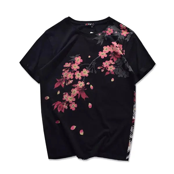 Embroidered Koi Fish T-shirt in Chinese Style