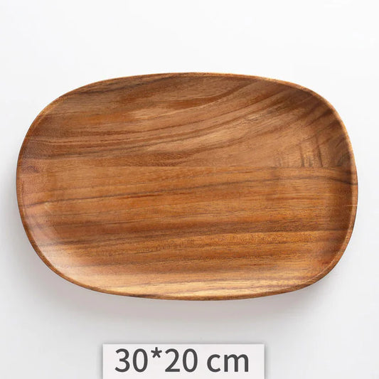 Irregular Solid Wood Plate for Nuts and Snacks