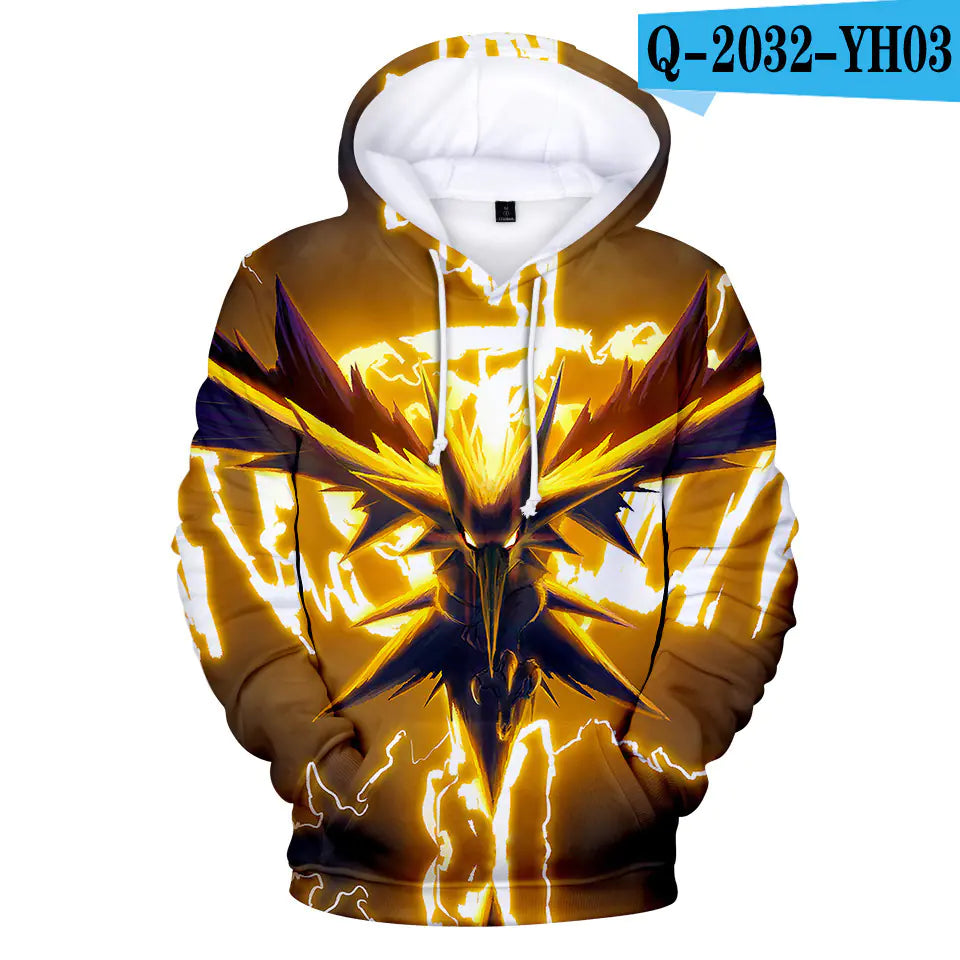 Pokemon Hoodie with Pet Character Print
