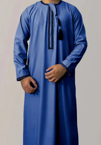 Embroidered Men's Long Sleeve Robe