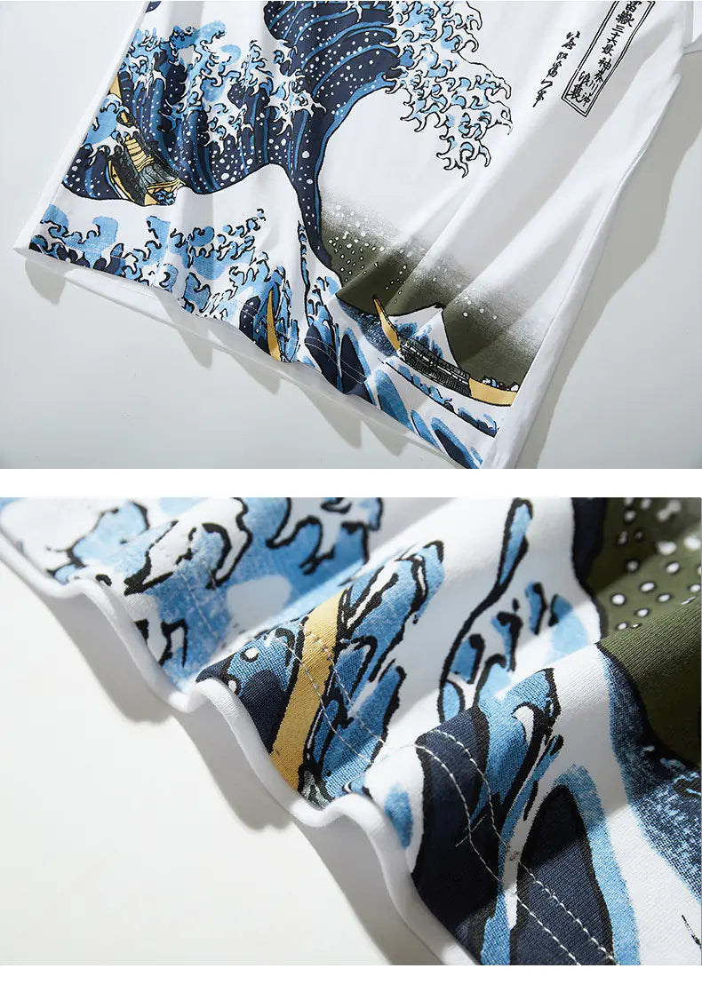 Kanagawa Wave Ukiyo-e T-Shirt for Couples (Unisex)