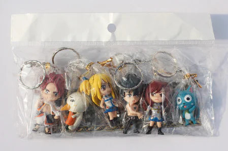 Fairy Tail 6-pcs./set Chibi figurines Anime Figurine Display, Collectible Figure Ornament