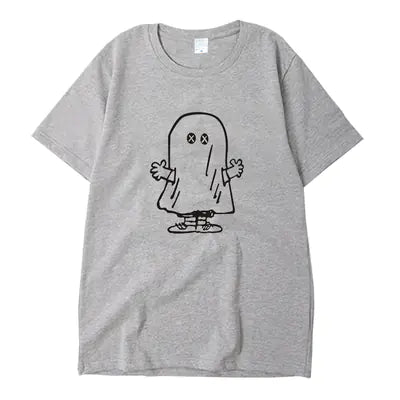 Cartoon Short Sleeve T-Shirt for Students, Unisex