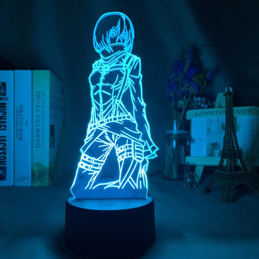 Acrylic 3D Night Light - Attack on Titan Figurine
