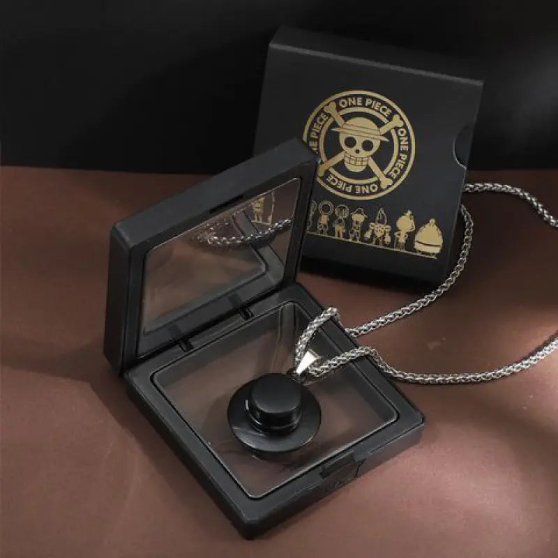 One Piece Luffy Ace Skull Pendant Necklace for Men