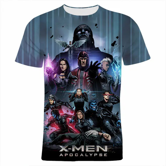 X-Men 3D Printed Elastic Polyester Men's T-Shirt