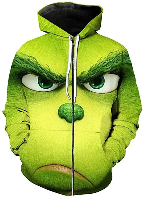 Christmas Grinch 3D Printed Hoodie