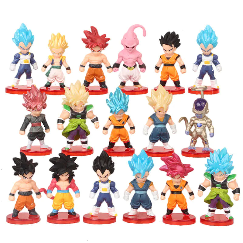 Dragon Ball Q Version Figures: Goku, Vegeta, Frieza Models
