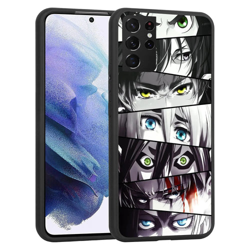 Compatible with Samsung Galaxy S21 Ultra Case Anime Cool Manga TPU Drop Protection Shock Absorbing Scratch Resistant Phone Case Cover(Anime-Attack-on-Titan-Comic-2)