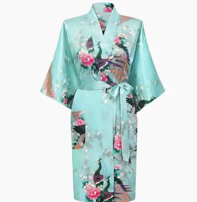 Plus Size Dark Green Wedding Dress & Kimono Robe