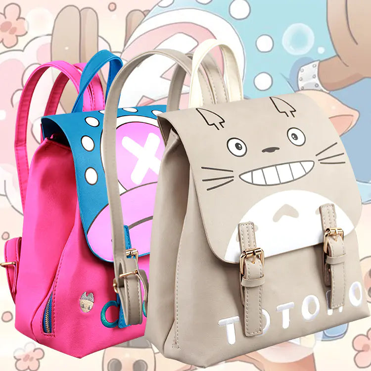 Anime Backpack - One Piece Chopper & Totoro Design