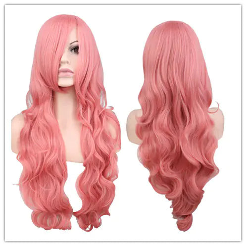 Dark Red Long Curly Mermaid Anime Cosplay Wig