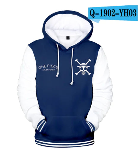 One Piece Anime Digital Print Hoodie