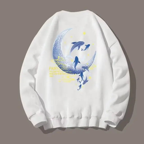 Men's Long Sleeve Hoodie with Japan Streetwear Print