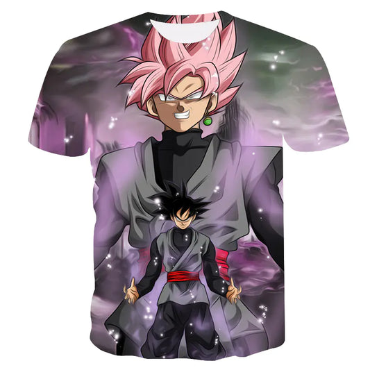 Dragon Ball Cartoon Print Short Sleeve T-Shirt