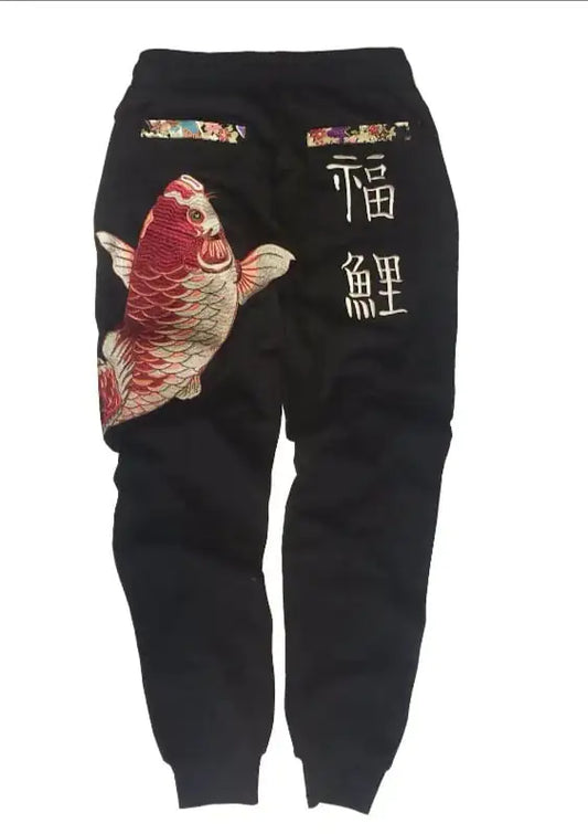 Embroidered Cotton Sweatpants for Men