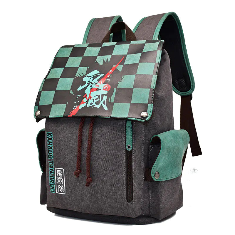 Demon Slayer Tanjiro Hero Academy Canvas Backpack