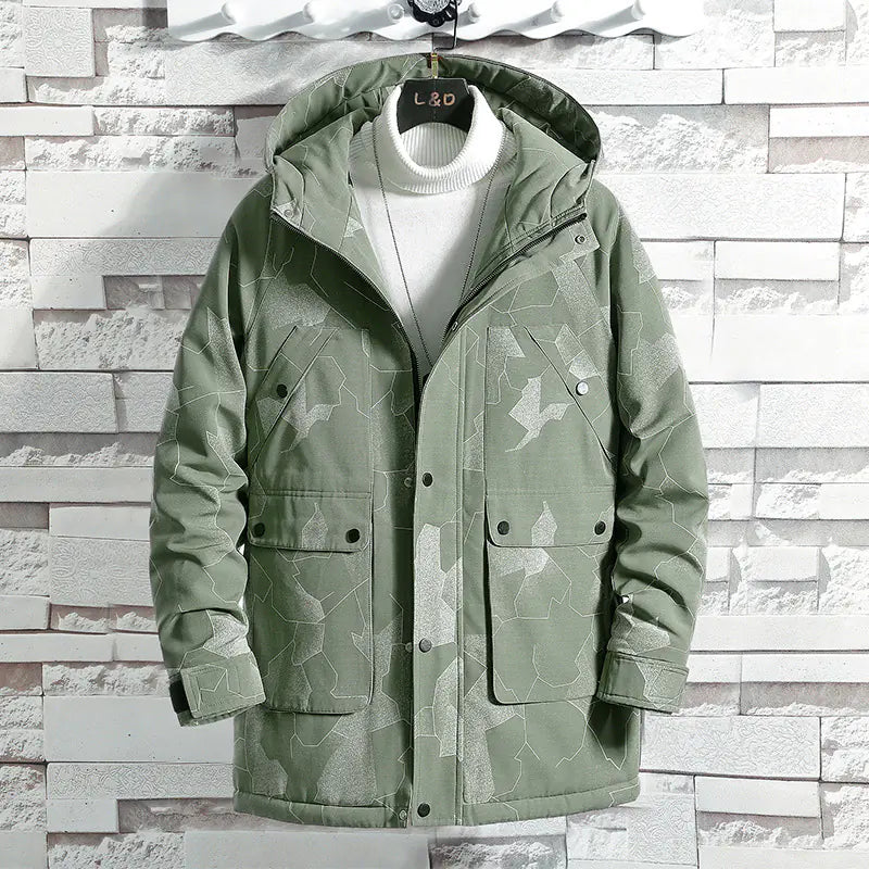 Men's Camouflage Hooded Warm Jacket for Fall/Winter