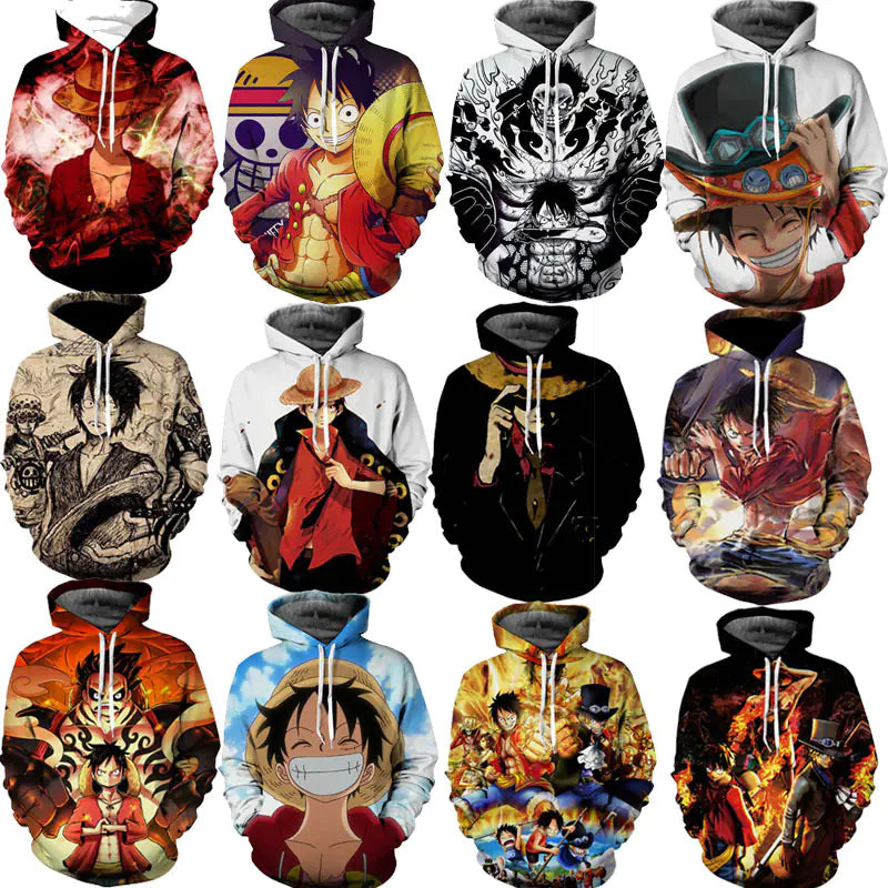 One Piece Luffy Series 3D Hoodie for Men and Women