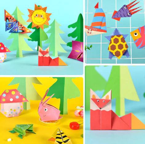 Children's Origami Book with Creative DIY Paper (One Set)