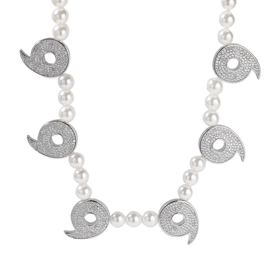 Men's Cartoon Anime Necklace with Pearl Elements