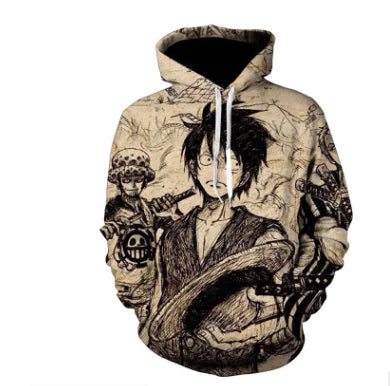 One Piece Luffy Series 3D Hoodie for Men and Women