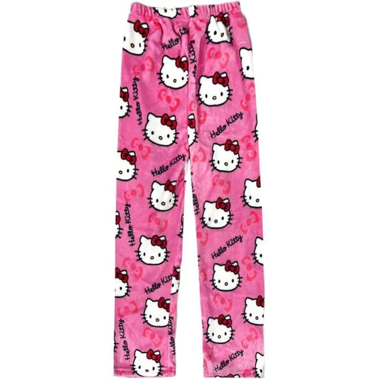 Anime Pajamas Pants DXGDNYZ Womens Girls Cartoon Cat All Character Print Flannel Lounge Sleep Bottoms Pajama Pants ChristmasMedium