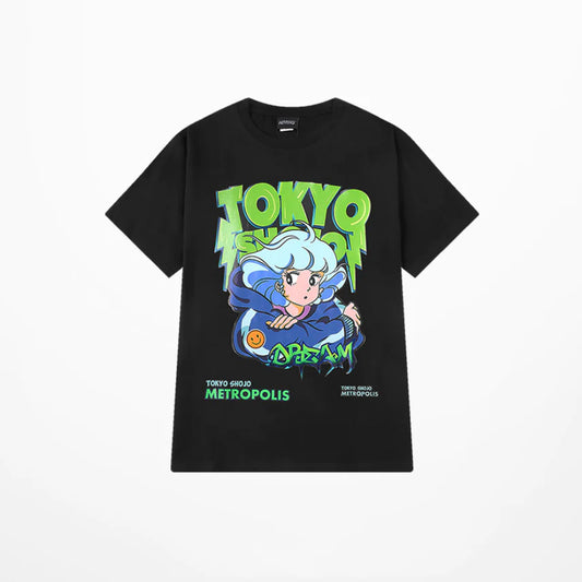 Cartoon Print Short Sleeve T-Shirt