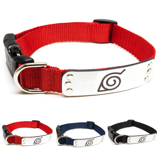 Naruto Dog Collar for Large Dogs Medium XS/Small Puppy Collars – Officially Licensed Naruto Shippuden Hidden Leaf Village Anime Dog Collar Naruto Gifts Pet Collar for Dogs Red Ninja MED