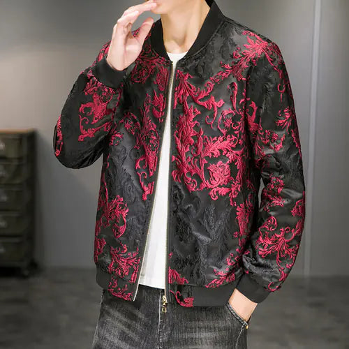 Men's Embroidered Jacquard Autumn Fashion Jacket