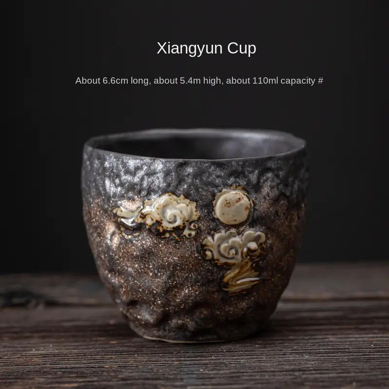 Japanese Iron Glaze Ceramic Tea Cup
