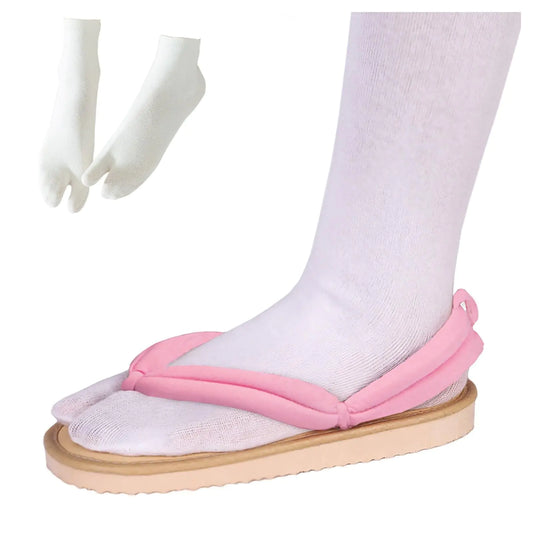 WANHONGYUE Cosplay Clogs Geta Sandals with Tabi Socks Kamado Nezuko Kanroji Mitsuri Anime Shoes Flip Flops Slippers Unisex Kids10-10.5