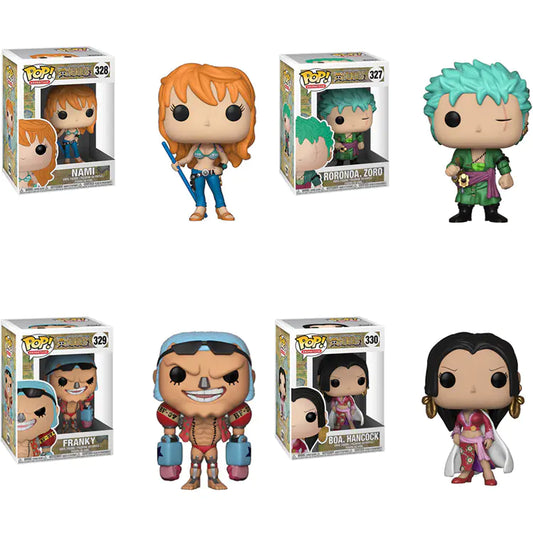 FUNKO POP One Piece Nami, Boa, Zoro, Franky Figures