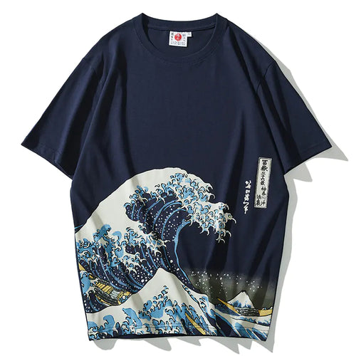 Kanagawa Wave Ukiyo-e T-Shirt for Couples (Unisex)