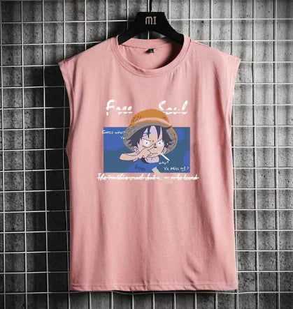One Piece Sleeveless T-Shirt for Summer (One Piece)