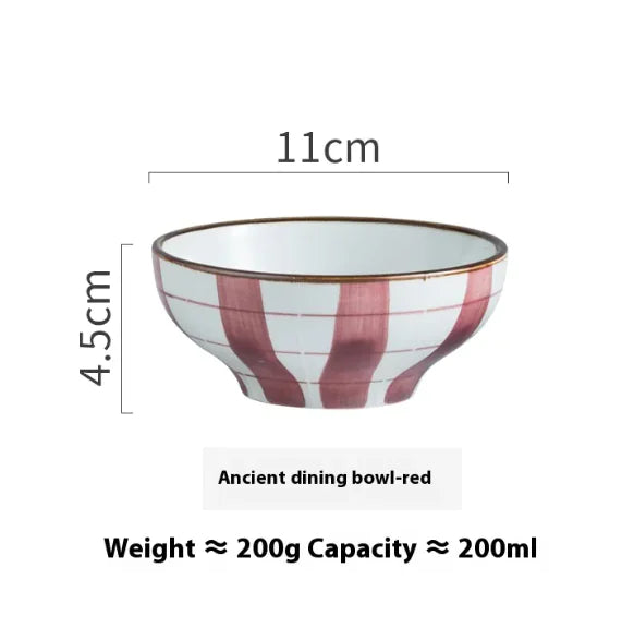 Personality Retro Ceramic Rice Bowl