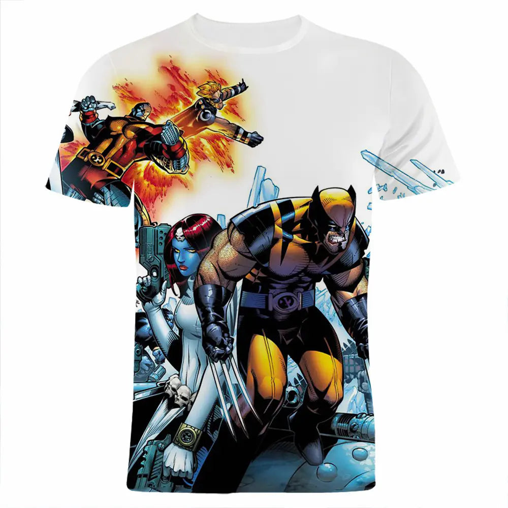 X-Men 3D Printed Elastic Polyester Men's T-Shirt