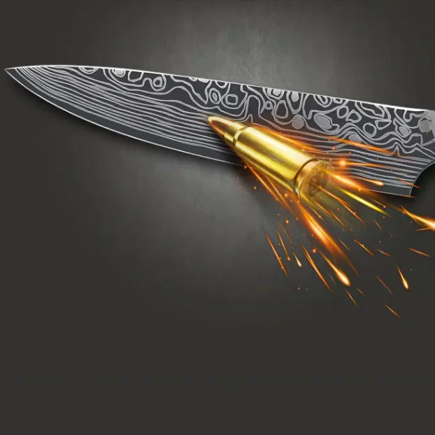 Damascus Chef Knife for Japanese Sushi and Cooking