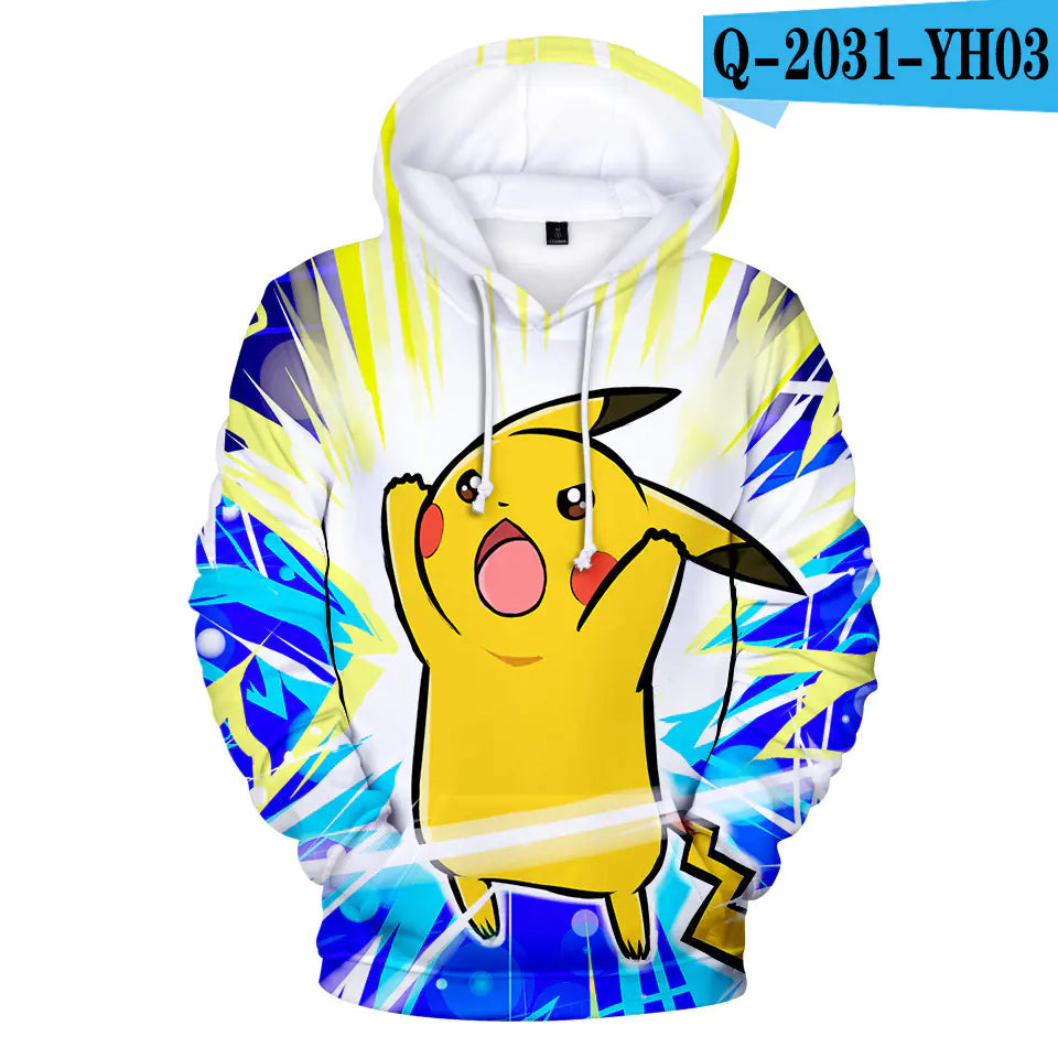 Pokemon Hoodie with Pet Character Print