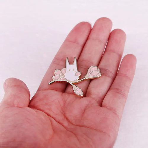 Cute Totoro Cherry Blossom Anime Brooch Accessory