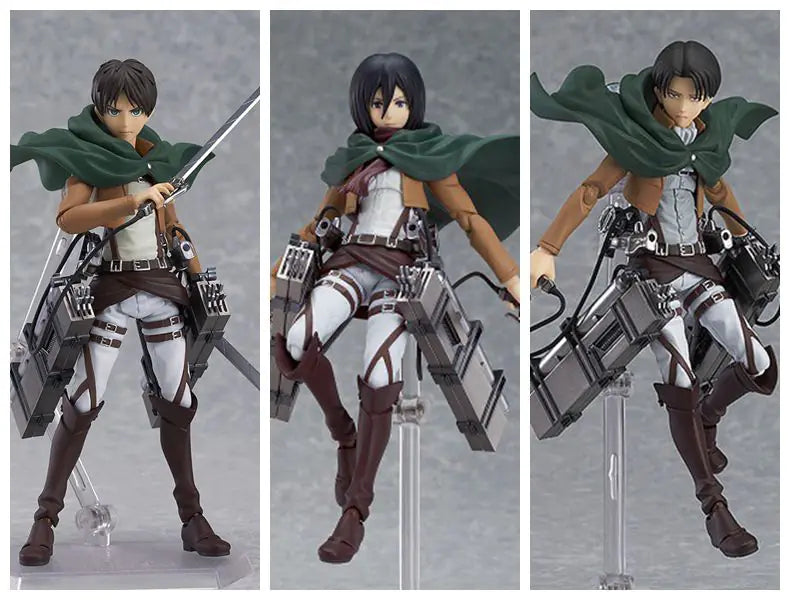 Attack on Titan Mikasa, Eren & Levi Action Figures Set