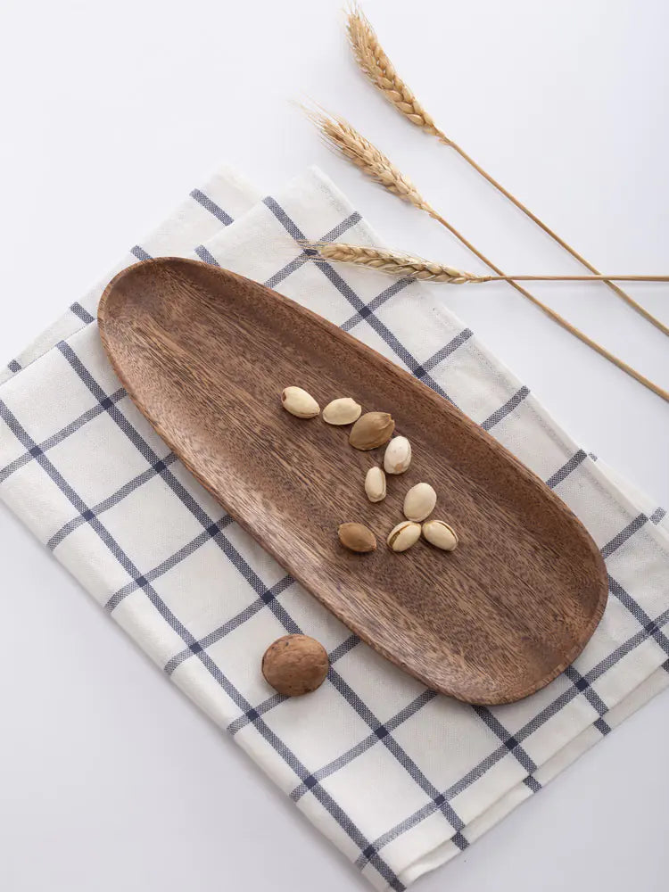 Irregular Solid Wood Plate for Nuts and Snacks