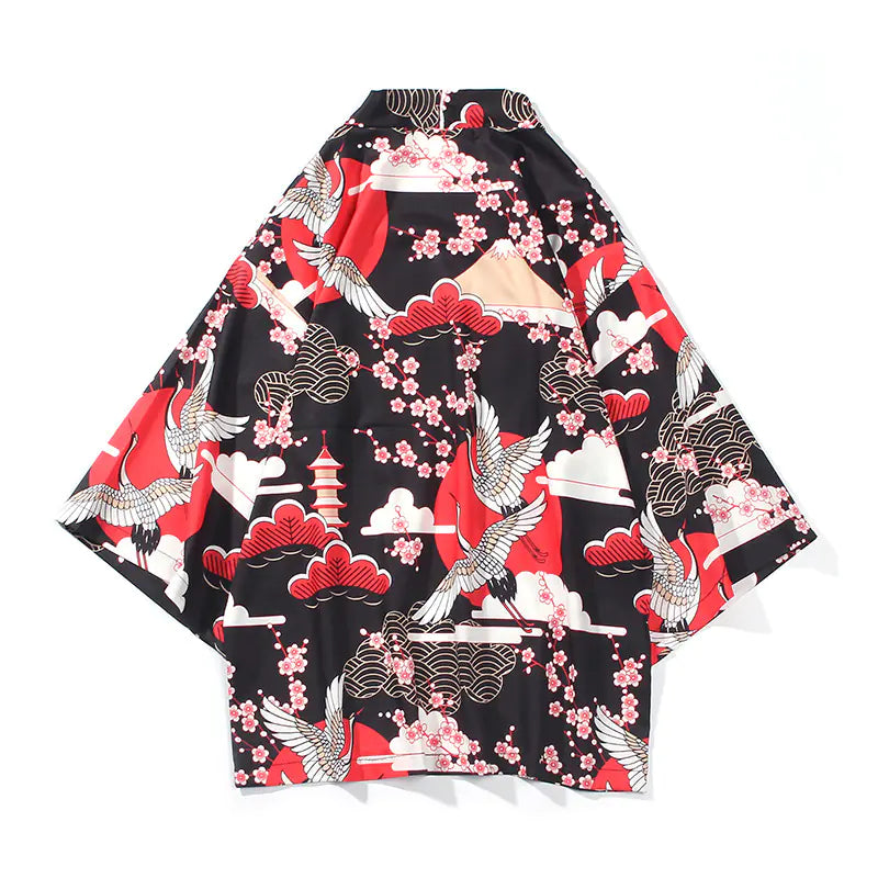 Vintage Hanfu Couples Cardigan with Three-Quarter Sleeves