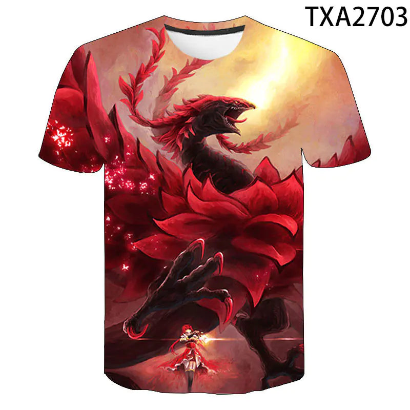 New Summer Yu Gi Oh 3D Printed Casual T-Shirt