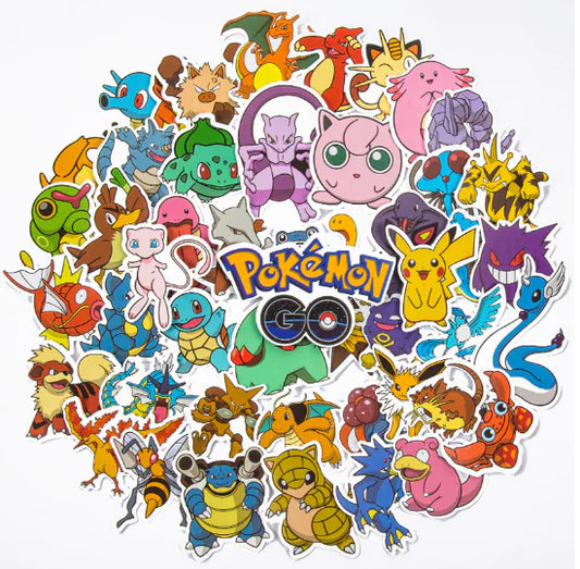 50/100Pcs Kawaii Pokemon Stickers for Kids (Set of 50)