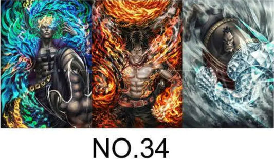 3D Anime Gradient Posters - PET Holographic Prints