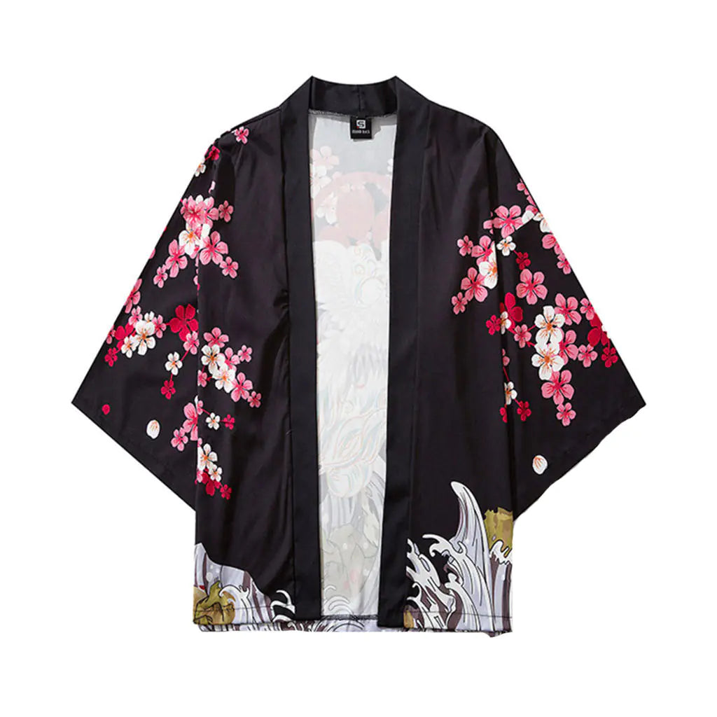Japanese Style Three-Quarter Sleeve Kimono Jacket