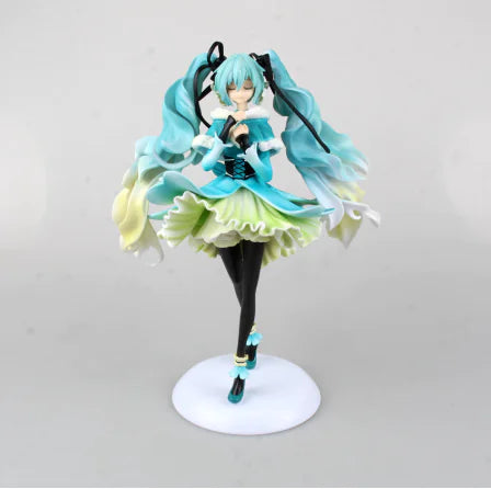 Hatsune Miku Snow In Summer Anime Figurine Display, Collectible Figure