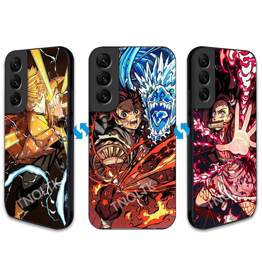 3D Anime Motion Case for Samsung Galaxy S22 Case 6.1" Shockproof Soft Anti-Scratch Cool Manga Changable Case Compatible with Samsung Galaxy S22